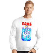 Load image into Gallery viewer, Shirts Crewneck Sweater, Unisex / Small / White Paws
