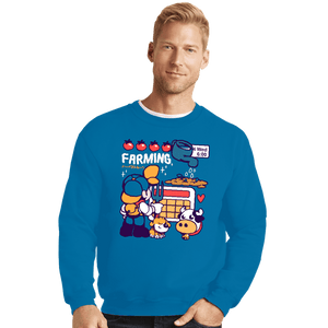 Shirts Crewneck Sweater, Unisex / Small / Sapphire Farmer Days
