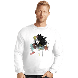 Secret_Shirts Crewneck Sweater, Unisex / Small / White Howl Watercolors