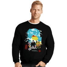 Load image into Gallery viewer, Daily_Deal_Shirts Crewneck Sweater, Unisex / Small / Black Crimson Aviator
