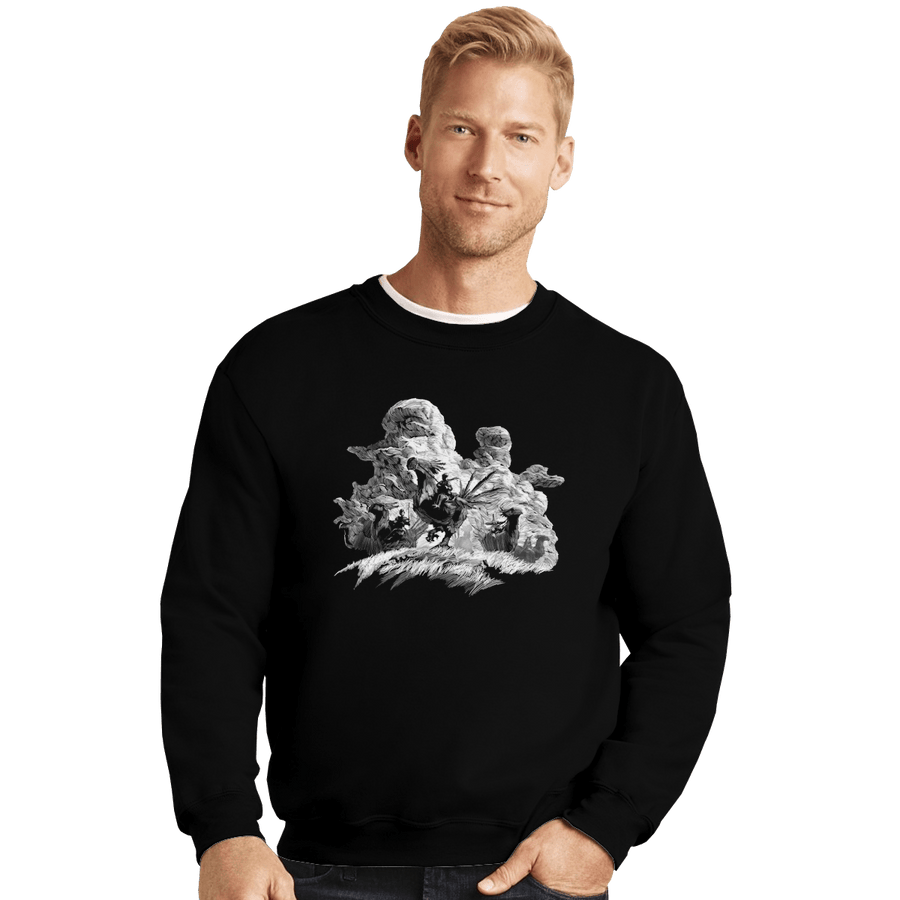 Shirts Crewneck Sweater, Unisex / Small / Black War Of The Lions