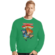 Load image into Gallery viewer, Shirts Crewneck Sweater, Unisex / Small / Irish Green Street Mutant Ninja Sharks
