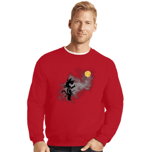Shirts Crewneck Sweater, Unisex / Small / Red Saiyan With Balloon
