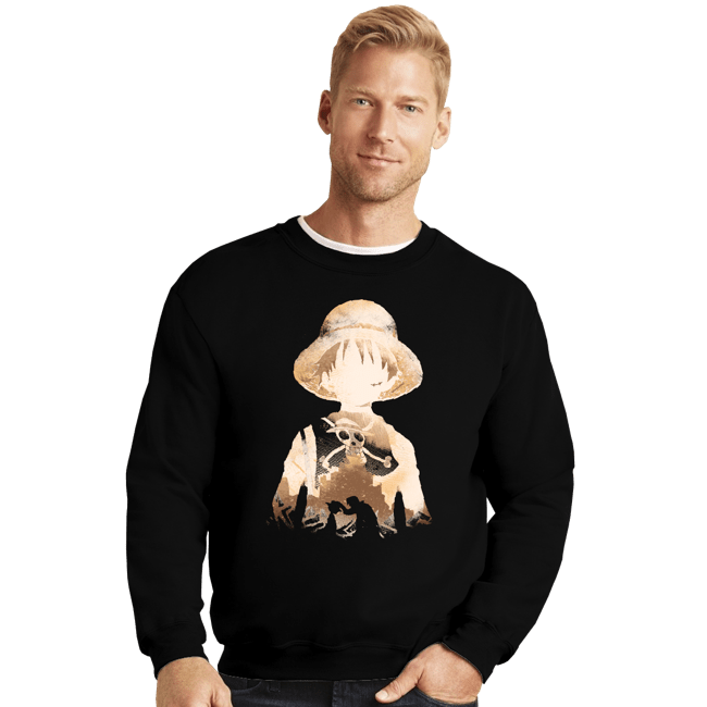 Secret_Shirts Crewneck Sweater, Unisex / Small / Black Straw Hat