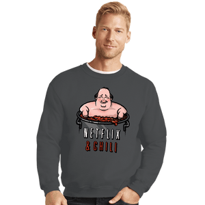 Secret_Shirts Crewneck Sweater, Unisex / Small / Charcoal Netflix And Chili