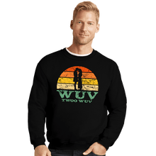 Load image into Gallery viewer, Secret_Shirts Crewneck Sweater, Unisex / Small / Black Vintage Wuv
