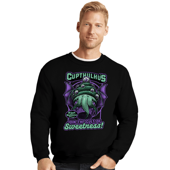 Secret_Shirts Crewneck Sweater, Unisex / Small / Black Cupcake Cthulhu