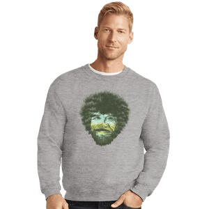 Shirts Crewneck Sweater, Unisex / Small / Sports Grey Bob Ross