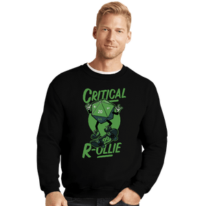 Secret_Shirts Crewneck Sweater, Unisex / Small / Black Critical Rollie