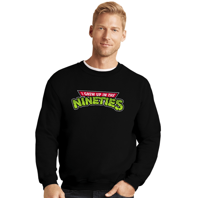 Secret_Shirts Crewneck Sweater, Unisex / Small / Black Grew Up In The Nineties