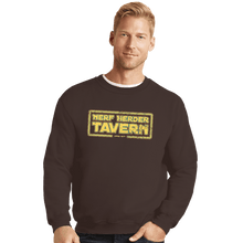 Load image into Gallery viewer, Secret_Shirts Crewneck Sweater, Unisex / Small / Dark Chocolate Nerf Herder Tavern!
