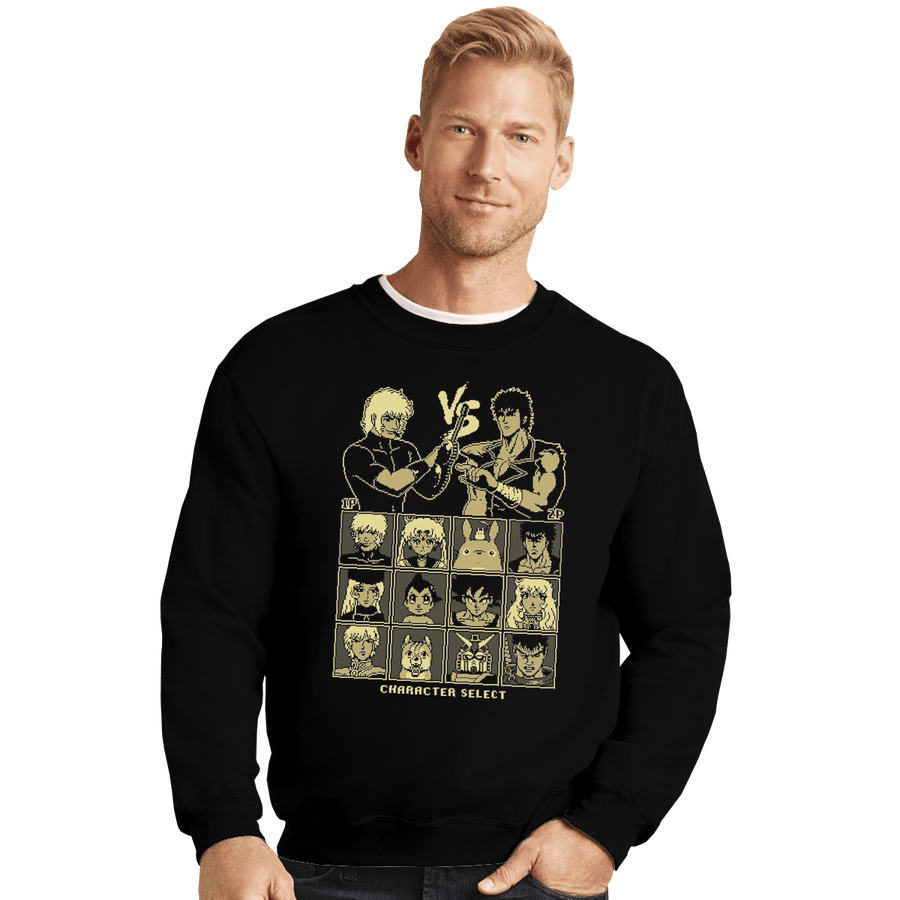 Shirts Crewneck Sweater, Unisex / Small / Black Old School Anime