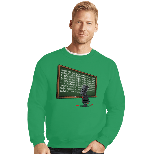 Daily_Deal_Shirts Crewneck Sweater, Unisex / Small / Irish Green Black Knight Detention