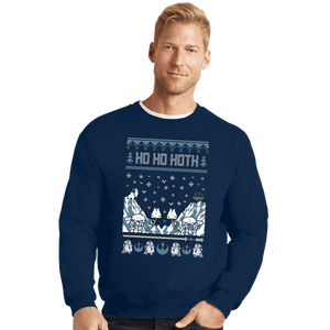 Shirts Crewneck Sweater, Unisex / Small / Navy Ho Ho Hoth