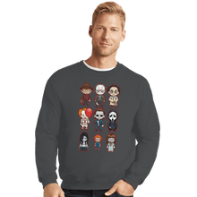 Load image into Gallery viewer, Daily_Deal_Shirts Crewneck Sweater, Unisex / Small / Charcoal Chibi Horror
