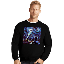 Load image into Gallery viewer, Daily_Deal_Shirts Crewneck Sweater, Unisex / Small / Black Van Gogh Never Saved Gotham
