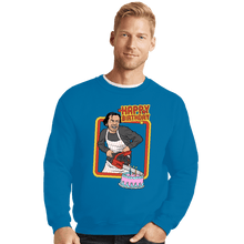 Load image into Gallery viewer, Shirts Crewneck Sweater, Unisex / Small / Sapphire Happy Birthday!
