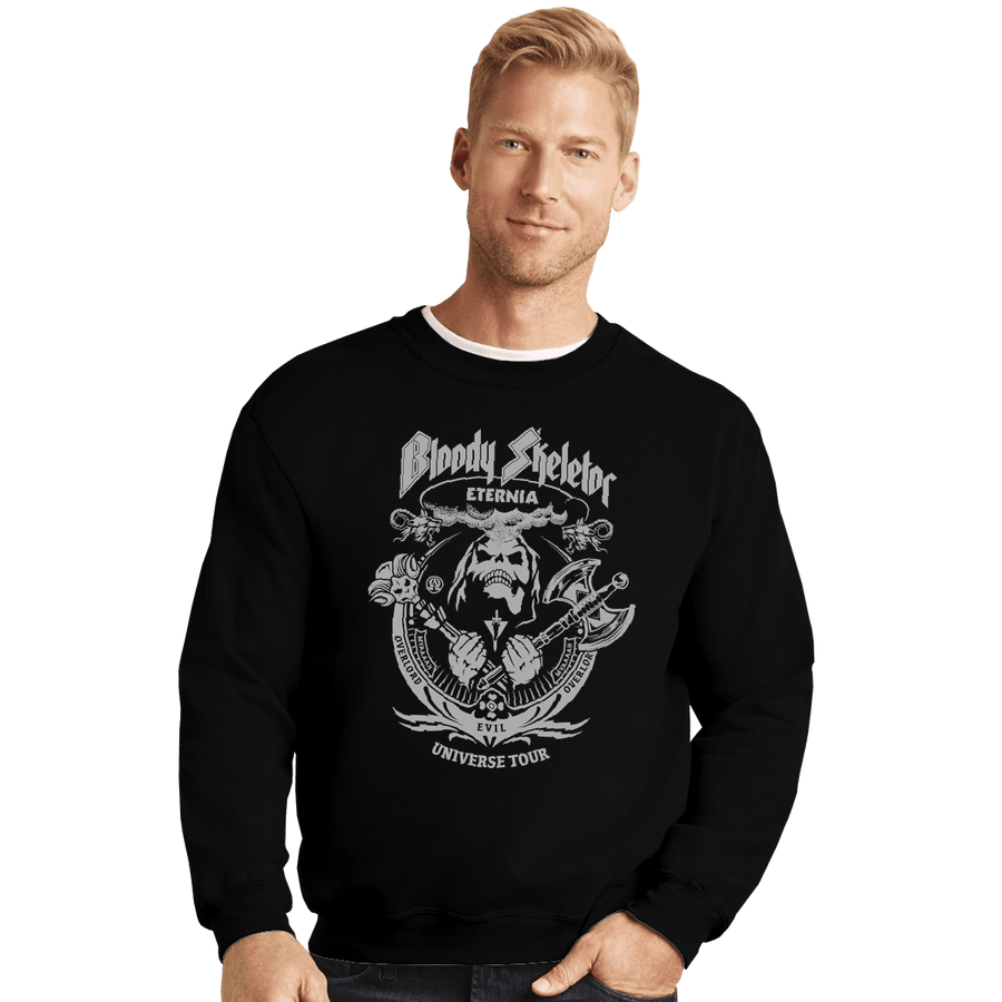 Shirts Crewneck Sweater, Unisex / Small / Black Bloody Skeletor