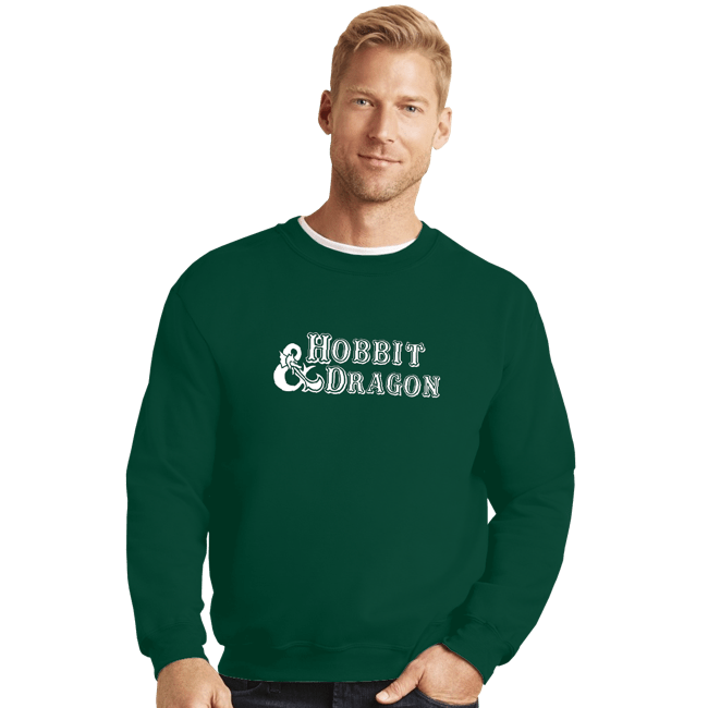 Secret_Shirts Crewneck Sweater, Unisex / Small / Forest Hobbit And Dragon