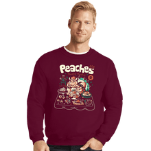 Load image into Gallery viewer, Daily_Deal_Shirts Crewneck Sweater, Unisex / Small / Maroon Peaches Peaches Peaches
