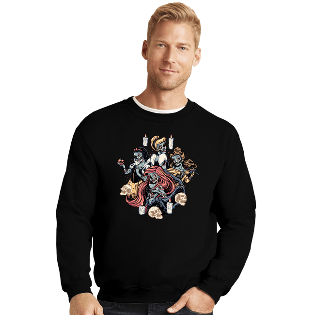 Daily_Deal_Shirts Crewneck Sweater, Unisex / Small / Black Undead Princesses