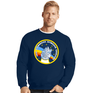 Shirts Crewneck Sweater, Unisex / Small / Navy Millenium Flight Program