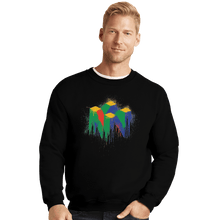Load image into Gallery viewer, Shirts Crewneck Sweater, Unisex / Small / Black N64 Splash
