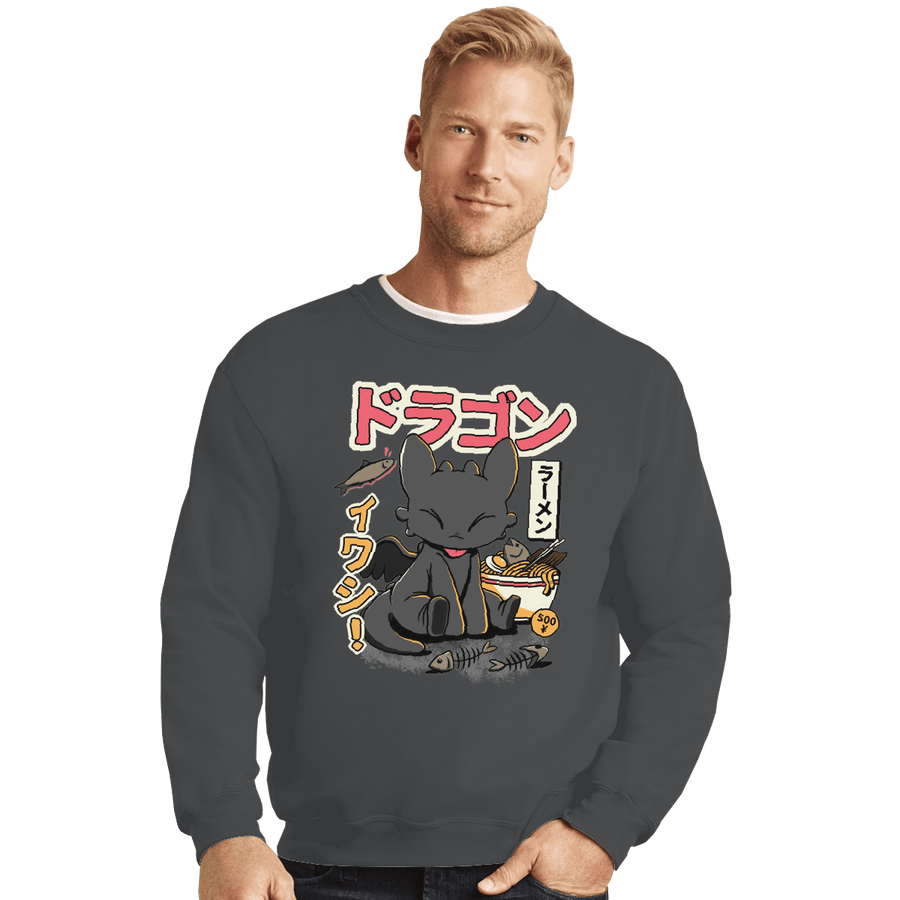 Shirts Crewneck Sweater, Unisex / Small / Charcoal Ramen Night