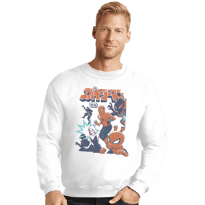 Shirts Crewneck Sweater, Unisex / Small / White Spider Squadron