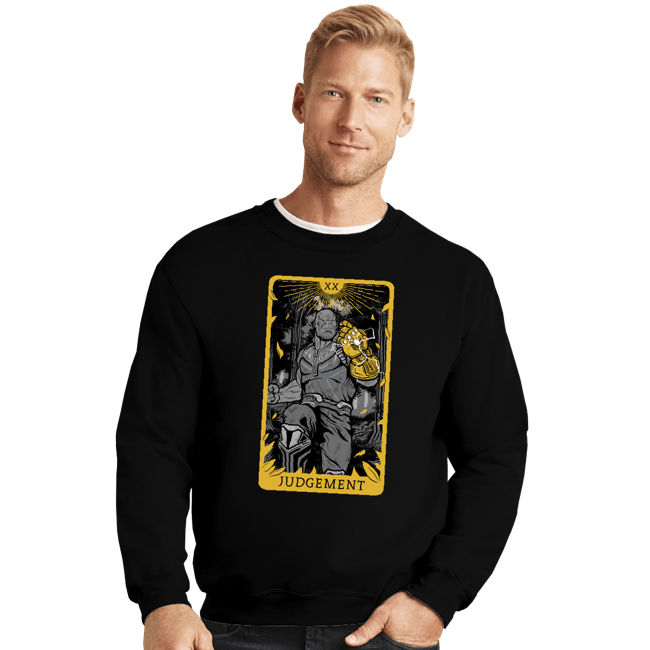 Shirts Crewneck Sweater, Unisex / Small / Black Tarot Judgement
