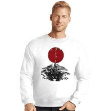 Load image into Gallery viewer, Shirts Crewneck Sweater, Unisex / Small / White Red Sun Alpha Predator
