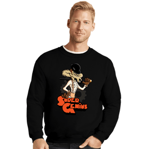 Daily_Deal_Shirts Crewneck Sweater, Unisex / Small / Black A Clockwork Genius