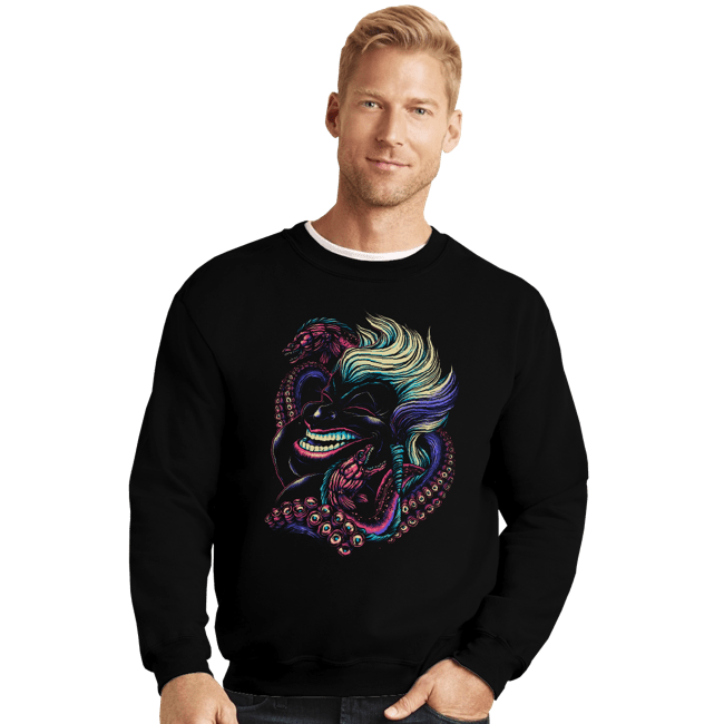 Daily_Deal_Shirts Crewneck Sweater, Unisex / Small / Black The Witch Of The Sea