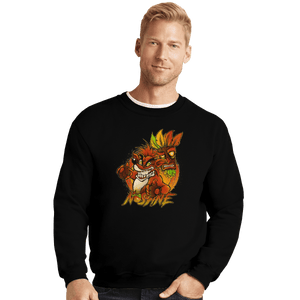 Shirts Crewneck Sweater, Unisex / Small / Black Nsane Bandicoot