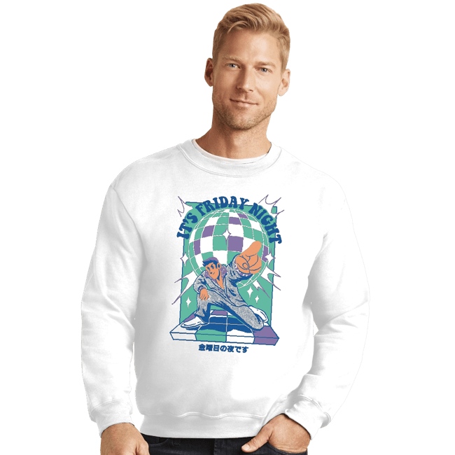 Daily_Deal_Shirts Crewneck Sweater, Unisex / Small / White It's Friday Night