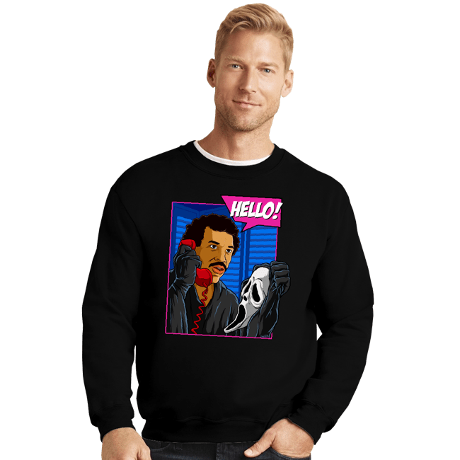 Last_Chance_Shirts Crewneck Sweater, Unisex / Small / Black Hello Slasher