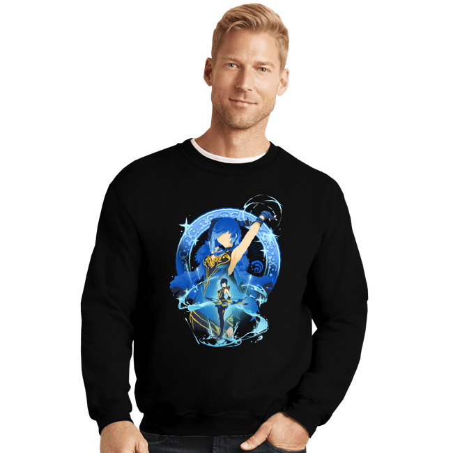 Shirts Crewneck Sweater, Unisex / Small / Black Valley Orchid Yelan