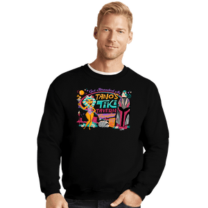 Daily_Deal_Shirts Crewneck Sweater, Unisex / Small / Black Tano's Tiki Tavern