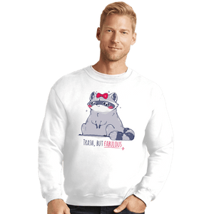 Shirts Crewneck Sweater, Unisex / Small / White Trash But Fabulous
