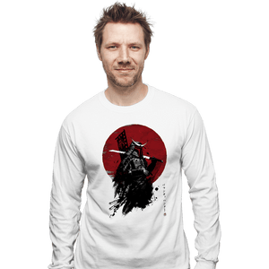 Shirts Long Sleeve Shirts, Unisex / Small / White Mandalorian Samurai