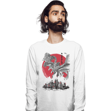 Load image into Gallery viewer, Shirts Long Sleeve Shirts, Unisex / Small / White The King Of Terror Attack Sumi-e
