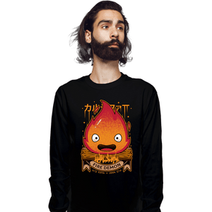 Shirts Long Sleeve Shirts, Unisex / Small / Black Fire Demon