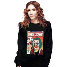 Load image into Gallery viewer, Shirts Long Sleeve Shirts, Unisex / Small / Black Smile Clown
