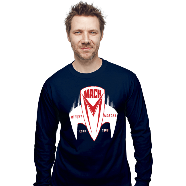 Daily_Deal_Shirts Long Sleeve Shirts, Unisex / Small / Navy Mach 5 Mifune Motors