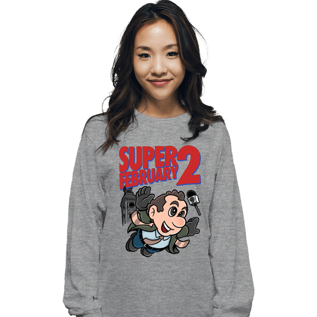 Daily_Deal_Shirts Long Sleeve Shirts, Unisex / Small / Sports Grey Super Ground Hog Day