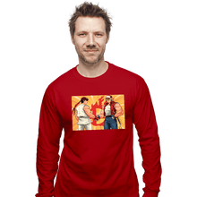 Load image into Gallery viewer, Shirts Long Sleeve Shirts, Unisex / Small / Red Famous Handshake
