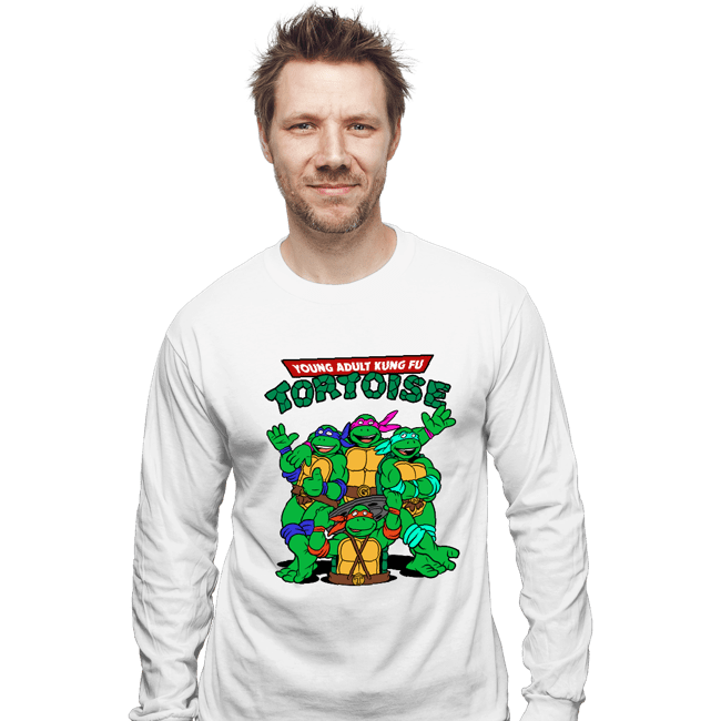 Secret_Shirts Long Sleeve Shirts, Unisex / Small / White Kung Fu Tortoise
