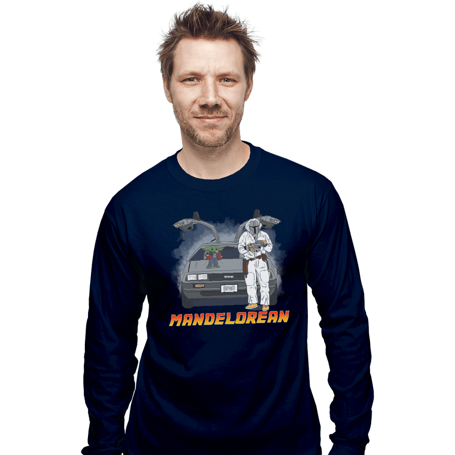 Shirts Long Sleeve Shirts, Unisex / Small / Navy Mandelorean