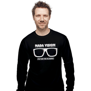 Shirts Long Sleeve Shirts, Unisex / Small / Black Nada Vision