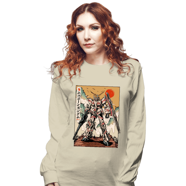 Daily_Deal_Shirts Long Sleeve Shirts, Unisex / Small / Natural The Unicorn Gundam